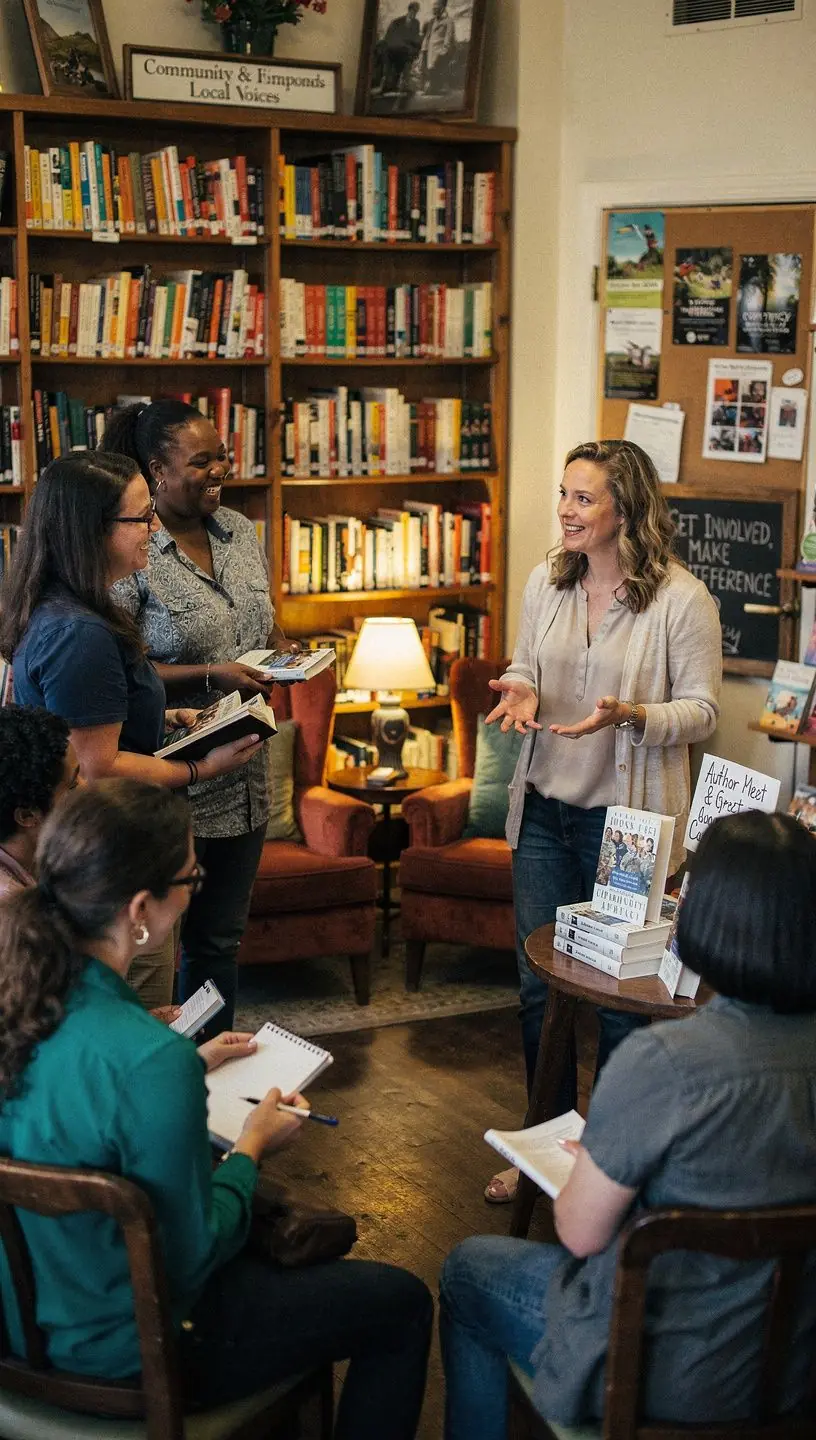 Community members enjoying a vibrant public green space